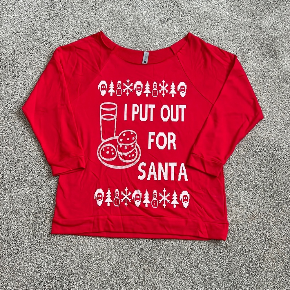 Christmas “I Put Out for Santa” Raglan Tee